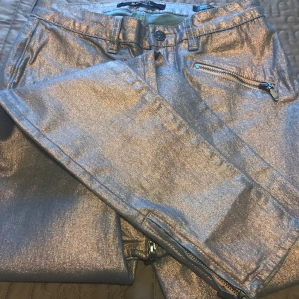 Buffalo David Bitton Fabella Metallic Skinny Jeans  WORN ONCE DURING HOLIDAYS